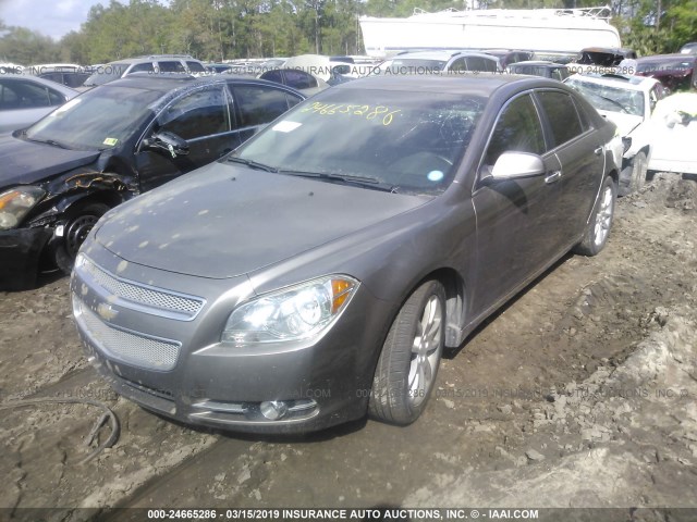 1G1ZE5EU0CF213381 - 2012 CHEVROLET MALIBU LTZ BROWN photo 2