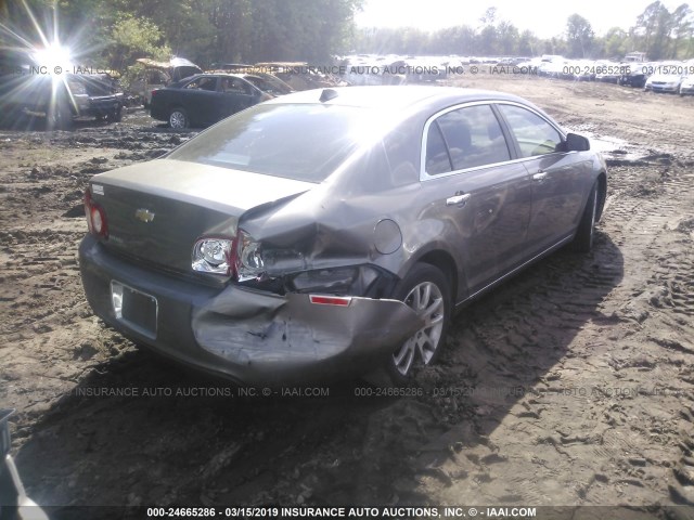 1G1ZE5EU0CF213381 - 2012 CHEVROLET MALIBU LTZ BROWN photo 4