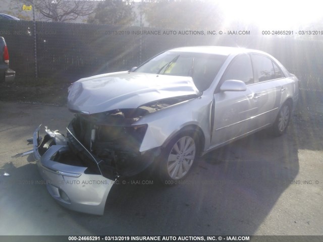 5NPEU46F99H431367 - 2009 HYUNDAI SONATA SE/LIMITED SILVER photo 2