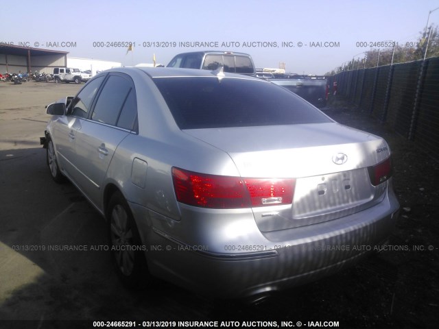 5NPEU46F99H431367 - 2009 HYUNDAI SONATA SE/LIMITED SILVER photo 3