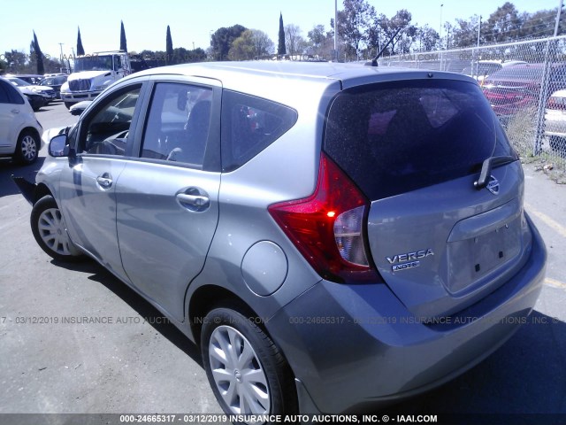 3N1CE2CP9EL435261 - 2014 NISSAN VERSA NOTE S/S PLUS/SV/SL SILVER photo 3