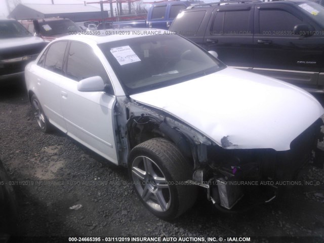 WAUAF78E58A034322 - 2008 AUDI A4 2.0T WHITE photo 1