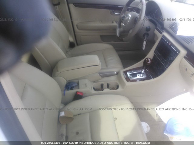 WAUAF78E58A034322 - 2008 AUDI A4 2.0T WHITE photo 5