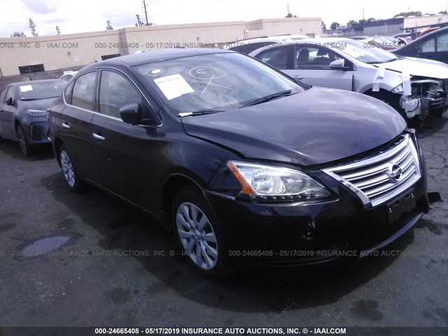 3N1AB7AP5FY321357 - 2015 NISSAN SENTRA S/SV/SR/SL BLACK photo 1