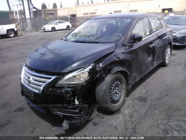 3N1AB7AP5FY321357 - 2015 NISSAN SENTRA S/SV/SR/SL BLACK photo 2