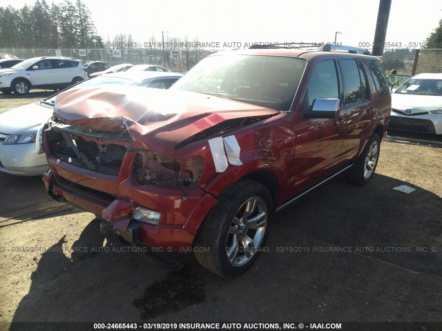 1FMEU8F84AUB03238 - 2010 FORD EXPLORER LIMITED RED photo 2