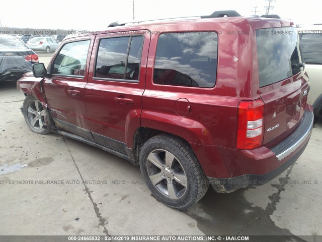 1C4NJRFB1HD111712 - 2017 JEEP PATRIOT LATITUDE RED photo 3