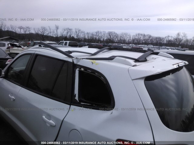 5XYZH4AG2CG157613 - 2012 HYUNDAI SANTA FE SE WHITE photo 6