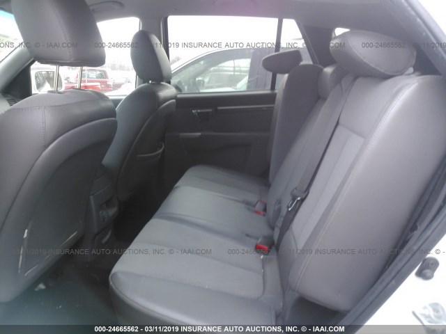 5XYZH4AG2CG157613 - 2012 HYUNDAI SANTA FE SE WHITE photo 8