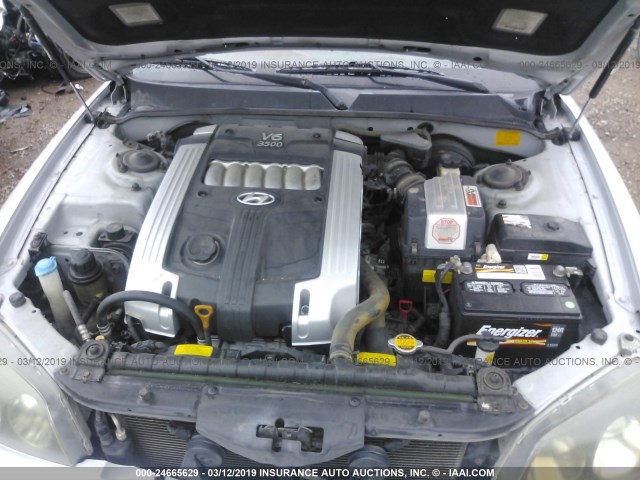 KMHFU45E42A201855 - 2002 HYUNDAI XG 350 SILVER photo 10