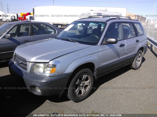 JF1SG63683H709732 - 2003 SUBARU FORESTER 2.5X SILVER photo 2