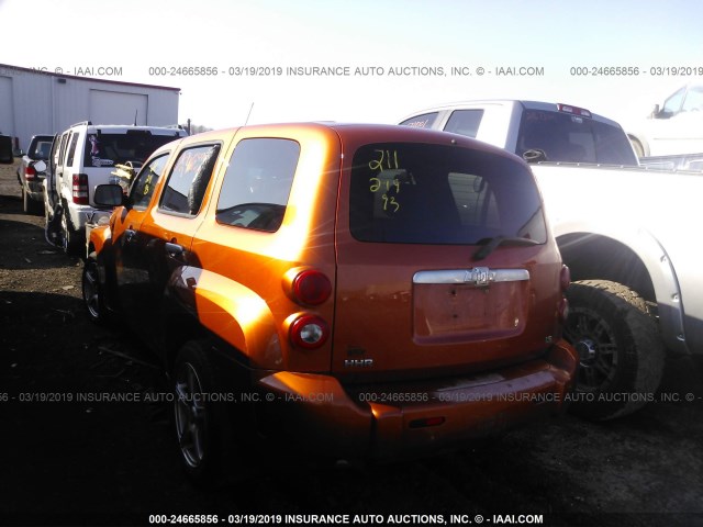 3GNDA13DX7S638219 - 2007 CHEVROLET HHR LS Naranja foto 3