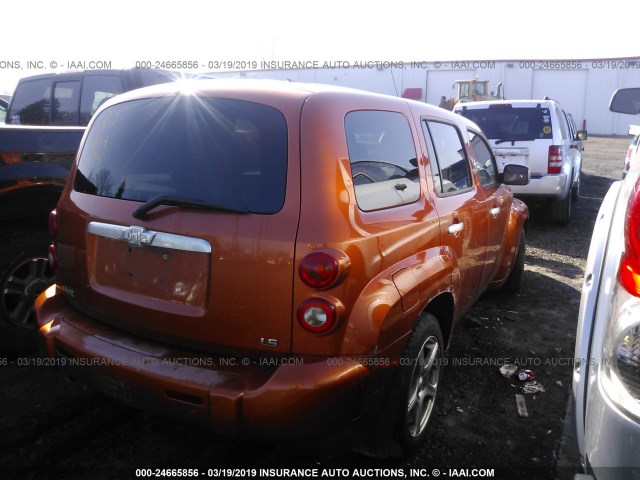 3GNDA13DX7S638219 - 2007 CHEVROLET HHR LS Naranja foto 4