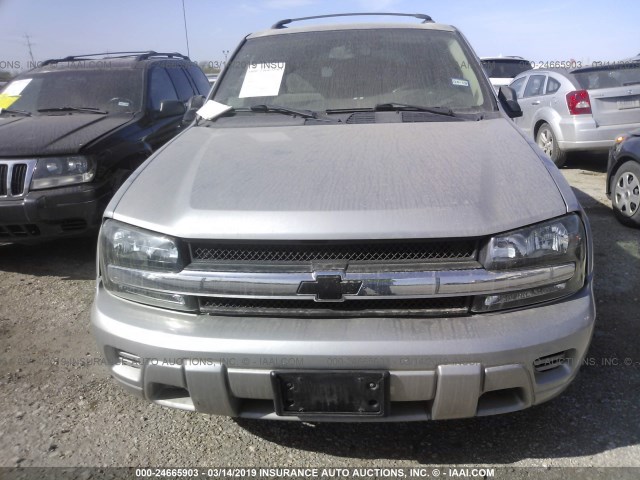 1GNDS13S562361954 - 2006 CHEVROLET TRAILBLAZER LS/LT SILVER photo 6