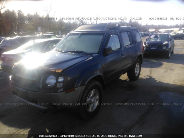 5N1ED28Y73C642939 - 2003 NISSAN XTERRA XE/SE BLUE photo 2