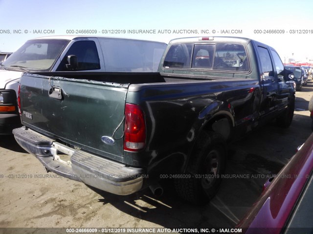 1FTNW20S42EA03314 - 2002 FORD F250 SUPER DUTY GREEN photo 4