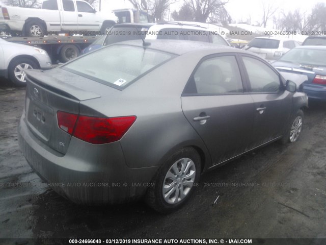 KNAFU4A23C5481968 - 2012 KIA FORTE EX GRAY photo 4