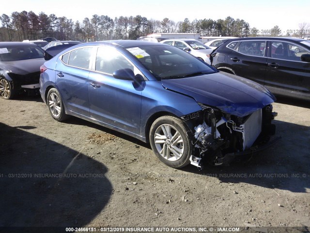 5NPD84LF2KH423251 - 2019 HYUNDAI ELANTRA SEL/VALUE/LIMITED BLUE photo 1