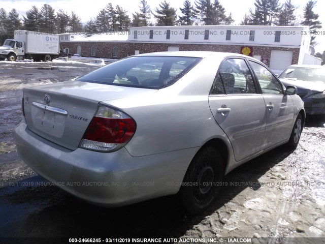 4T1BE32K35U944767 - 2005 TOYOTA CAMRY LE/XLE/SE SILVER photo 4