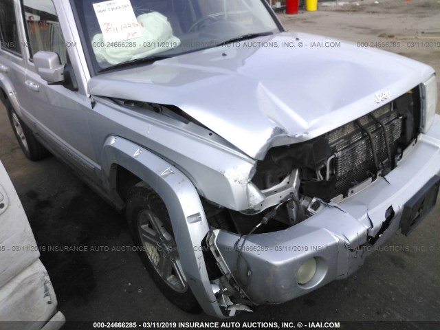 1J4RG5GT9AC121801 - 2010 JEEP COMMANDER LIMITED SILVER photo 6