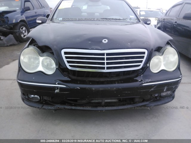 WDBRF52HX7F932234 - 2007 MERCEDES-BENZ C 230 BLACK photo 6