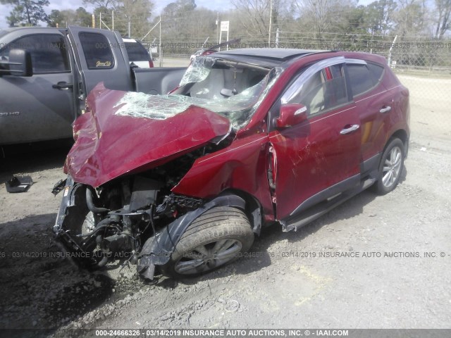 KM8JU3AC5DU712369 - 2013 HYUNDAI TUCSON GLS/LIMITED წითელი ფოტო 2