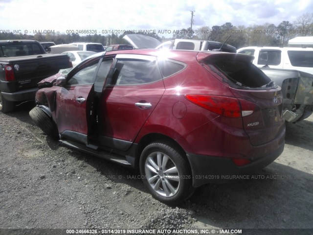 KM8JU3AC5DU712369 - 2013 HYUNDAI TUCSON GLS/LIMITED წითელი ფოტო 3