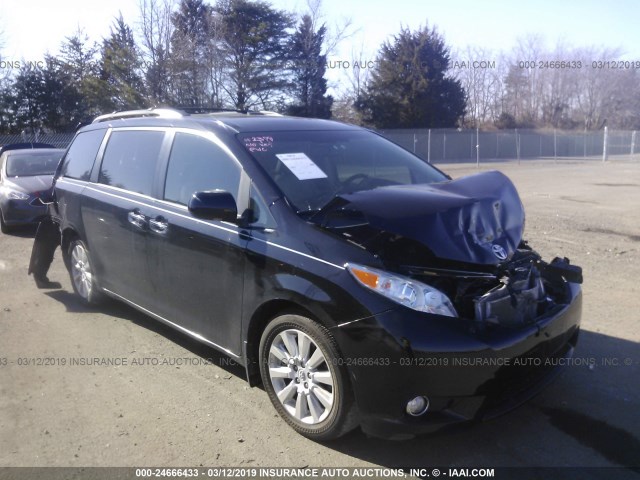 5TDDK3DCXCS035275 - 2012 TOYOTA SIENNA XLE/LIMITED BLACK photo 1