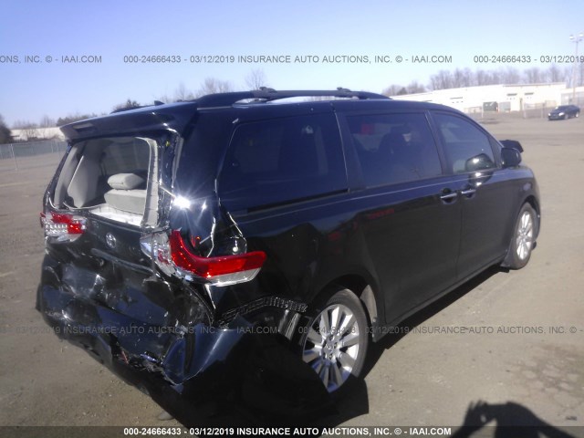 5TDDK3DCXCS035275 - 2012 TOYOTA SIENNA XLE/LIMITED BLACK photo 4