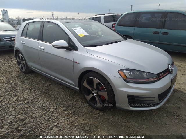 3VW447AU0HM070510 - 2017 VOLKSWAGEN GTI S/SE/AUTOBAHN SILVER photo 1