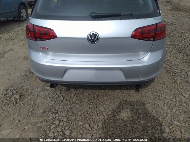 3VW447AU0HM070510 - 2017 VOLKSWAGEN GTI S/SE/AUTOBAHN SILVER photo 6