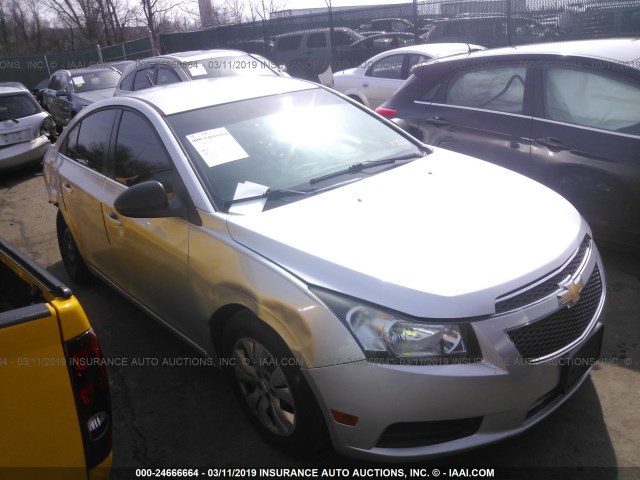 1G1PC5SH0C7325421 - 2012 CHEVROLET CRUZE LS SILVER photo 1