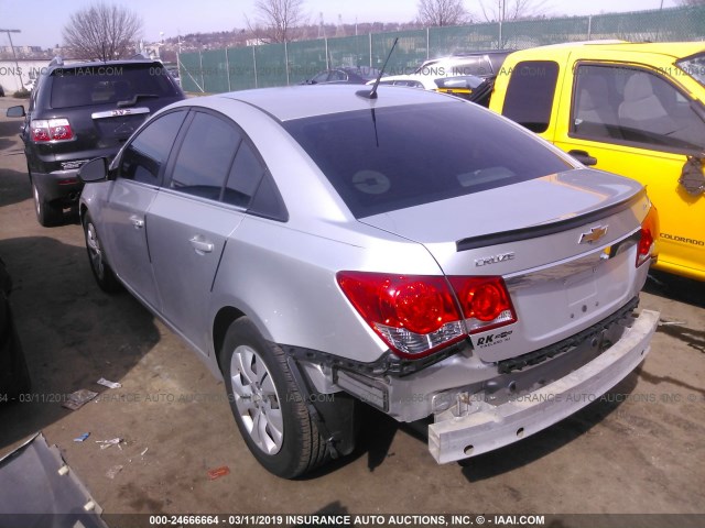 1G1PC5SH0C7325421 - 2012 CHEVROLET CRUZE LS SILVER photo 3