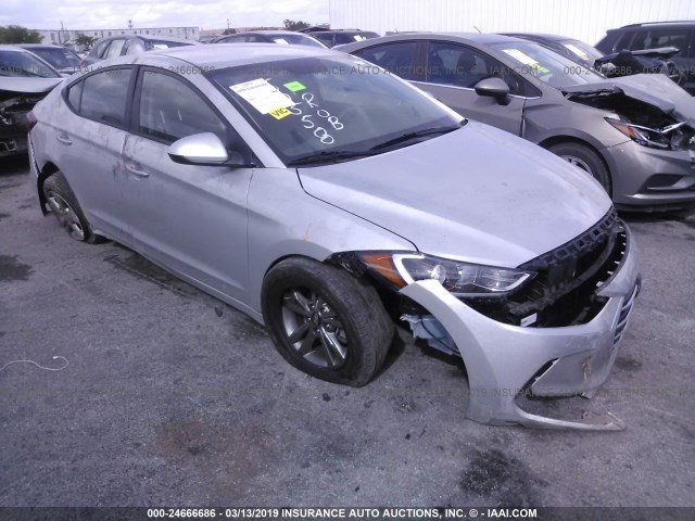 5NPD84LF2JH230516 - 2018 HYUNDAI ELANTRA SEL/VALUE/LIMITED SILVER photo 1