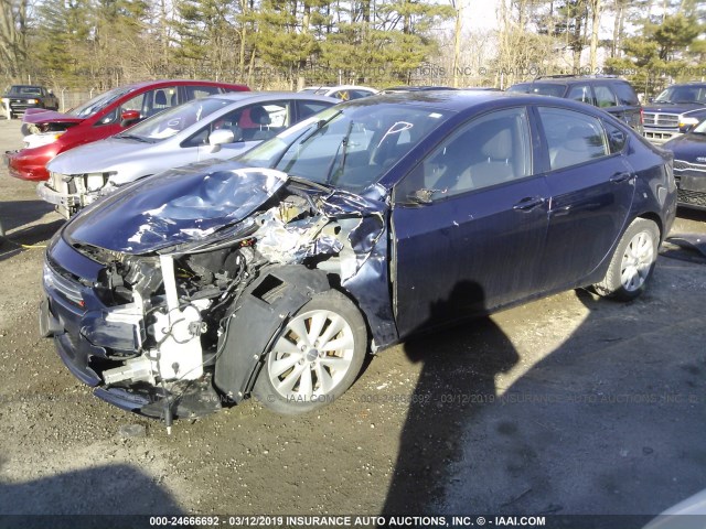 1C3CDFDH7FD111820 - 2015 DODGE DART SE AERO BLUE photo 2