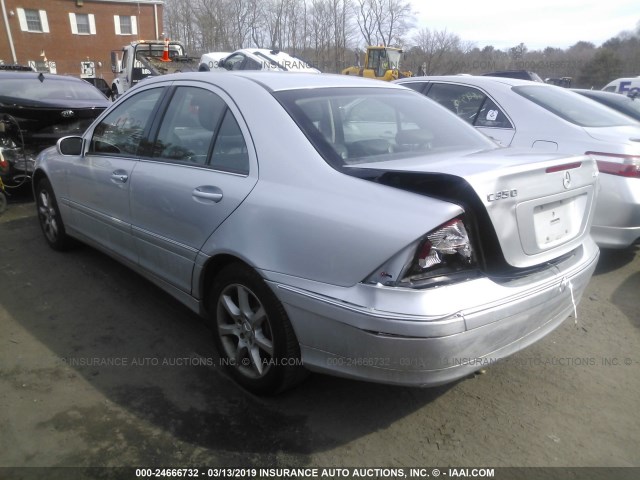 WDBRF87H57F837350 - 2007 MERCEDES-BENZ C 350 4MATIC SILVER photo 3