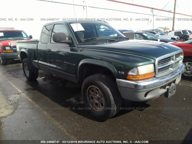 1B7GG22N4YS641554 - 2000 DODGE DAKOTA GREEN photo 1