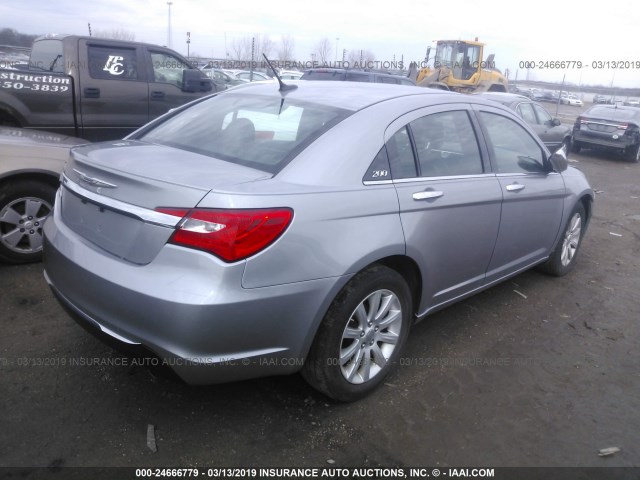 1C3CCBCGXDN738118 - 2013 CHRYSLER 200 LIMITED SILVER photo 4