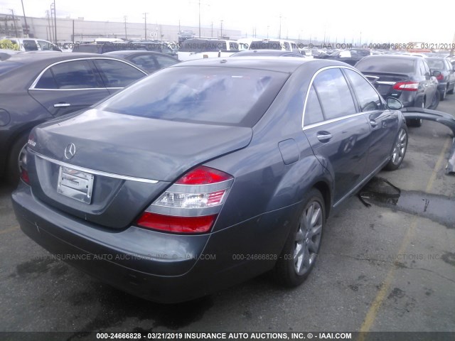 WDDNG71X07A083574 - 2007 MERCEDES-BENZ S 550 GRAY photo 4