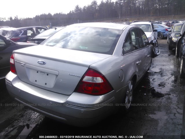 1FAFP28156G128688 - 2006 FORD FIVE HUNDRED LIMITED SILVER photo 4