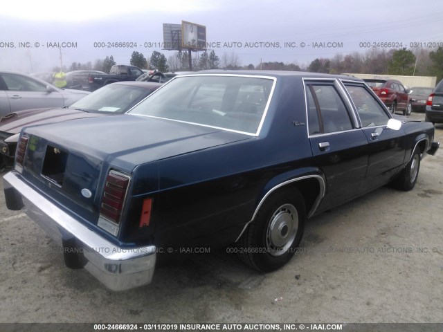 1FABP43F6FZ136266 - 1985 FORD LTD CROWN VICTORIA Dark Blue photo 4