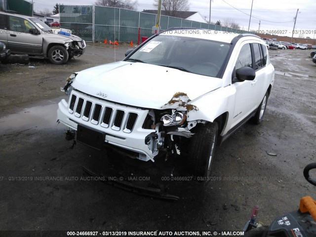 1C4NJDBB0GD713105 - 2016 JEEP COMPASS SPORT WHITE photo 2