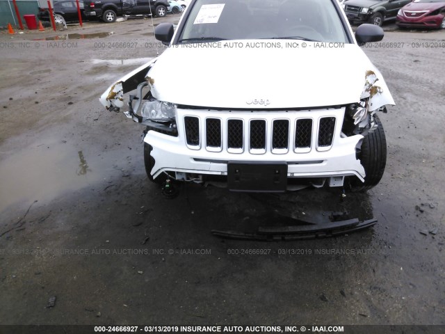 1C4NJDBB0GD713105 - 2016 JEEP COMPASS SPORT WHITE photo 6