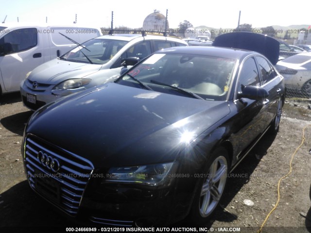 WAUAVAFD9BN024709 - 2011 AUDI A8 QUATTRO BLACK photo 2