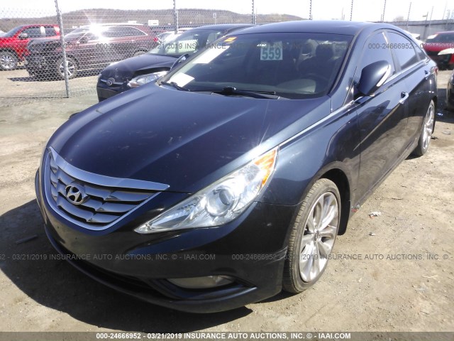 5NPEC4ABXBH243194 - 2011 HYUNDAI SONATA SE/LIMITED Dark Blue photo 2