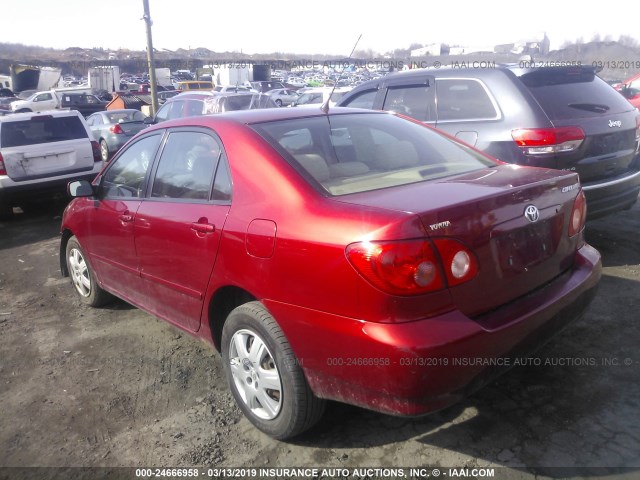 2T1BR32E65C397624 - 2005 TOYOTA COROLLA CE/LE/S BURGUNDY photo 3