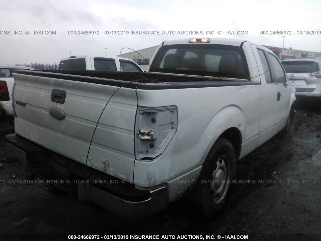 1FTEX1CW2AKE02826 - 2010 FORD F150 SUPER CAB WHITE photo 4