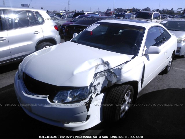 2T1CF22P93C610927 - 2003 TOYOTA CAMRY SOLARA SE/SLE WHITE photo 2