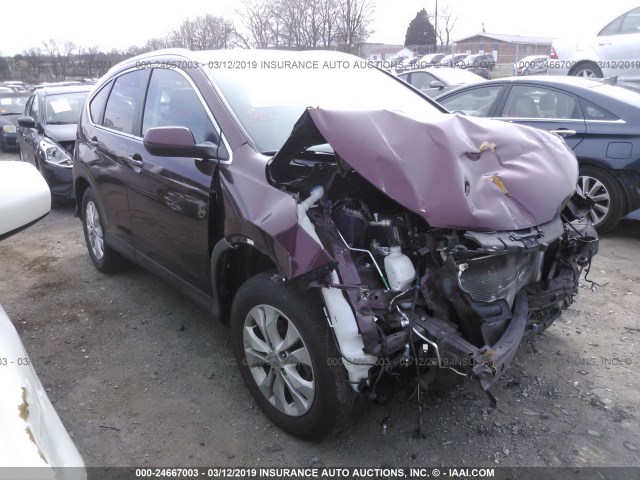 5J6RM4H73DL071924 - 2013 HONDA CR-V EXL MAROON photo 1