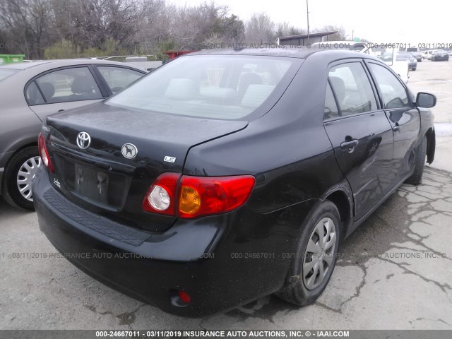 JTDBL40E699037534 - 2009 TOYOTA COROLLA LE/XLE BLACK photo 4